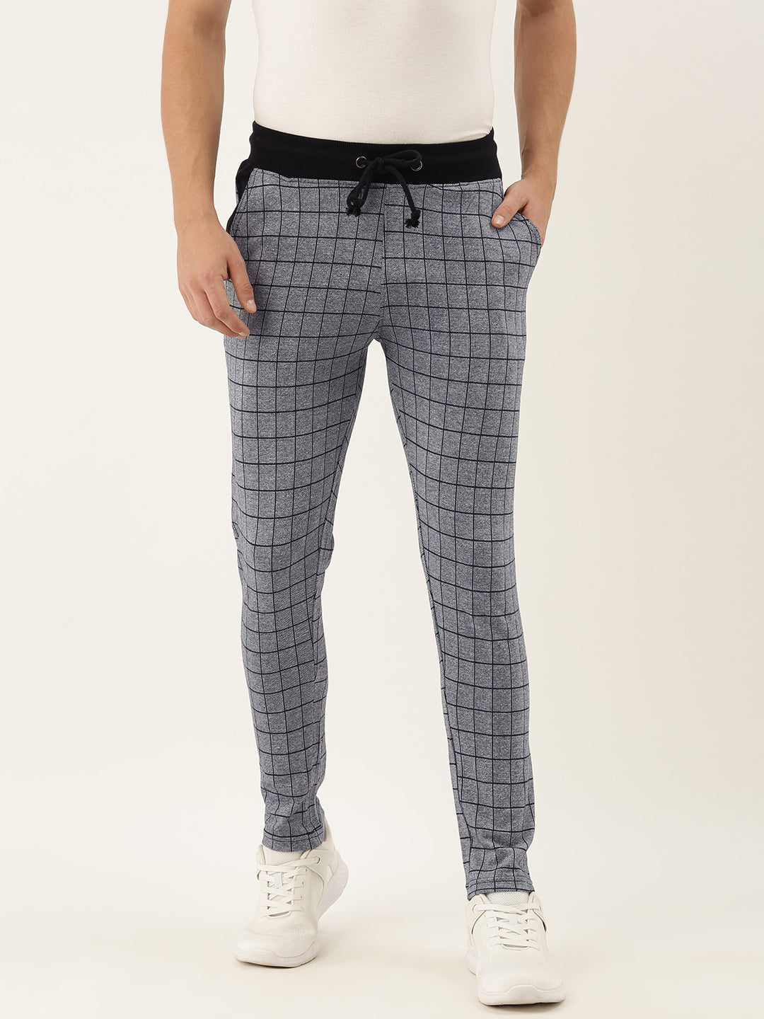 Men Navychk Solid Track Pants