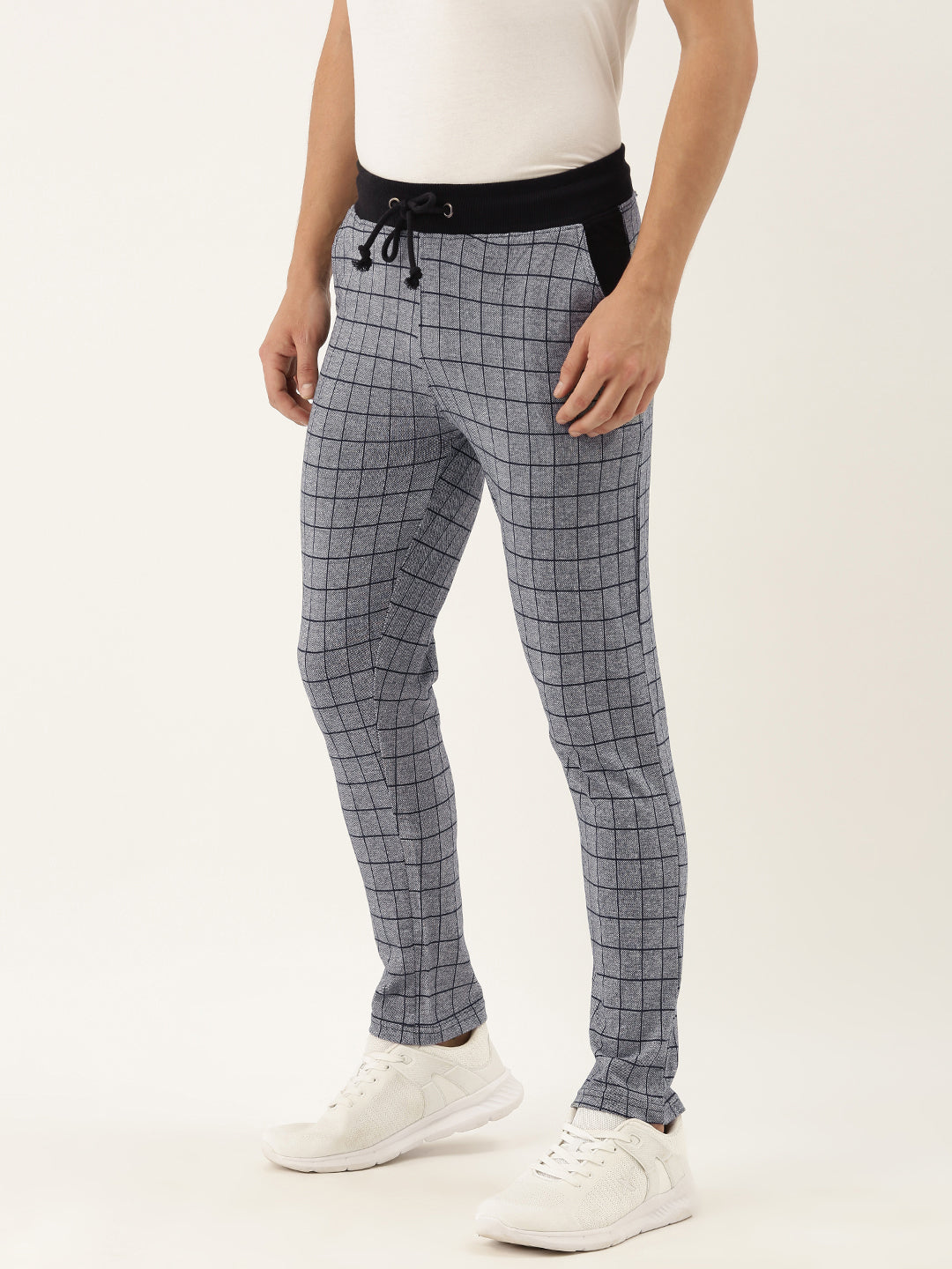 Men Navychk Solid Track Pants