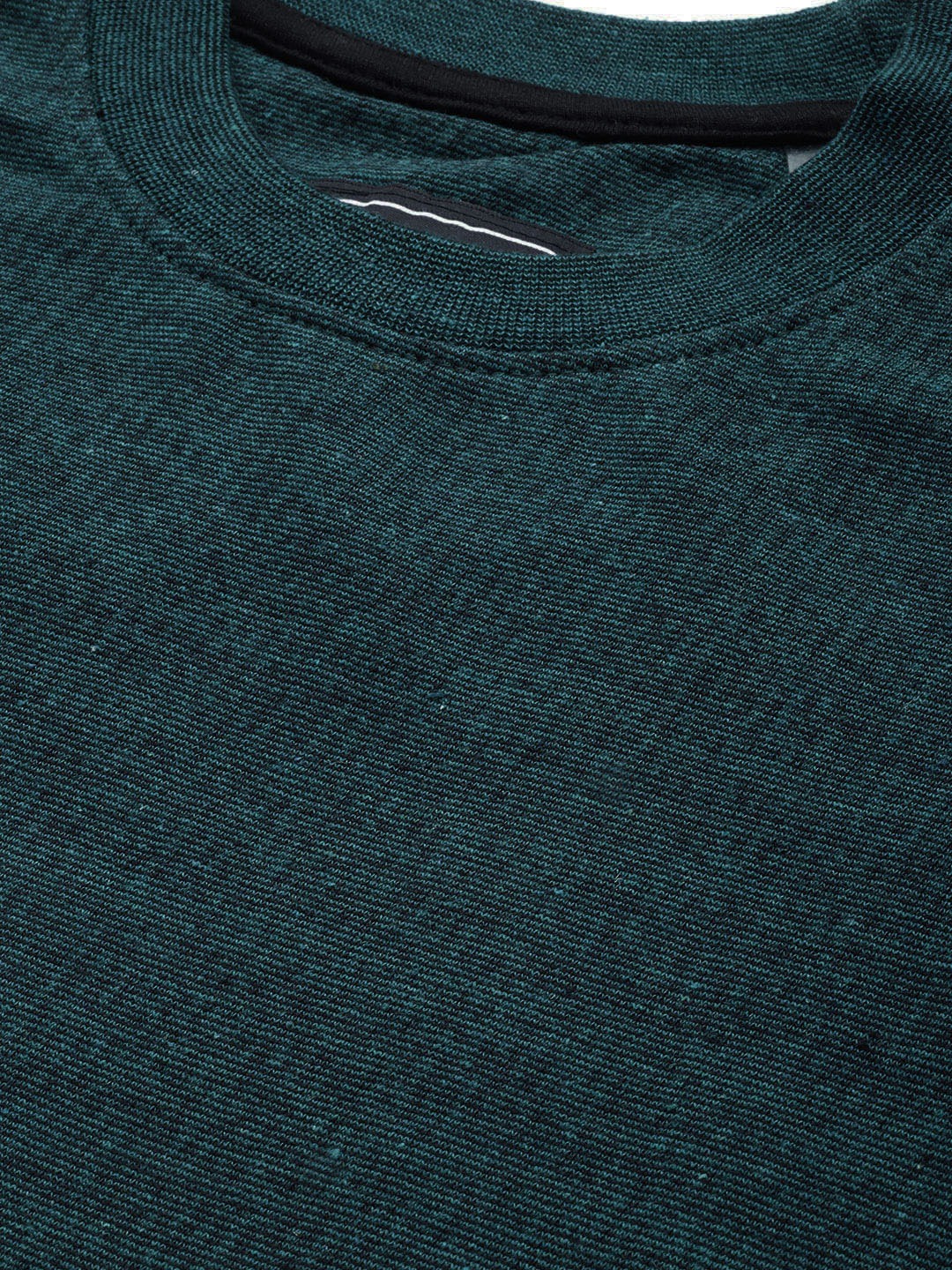 Men Blackteal Solid Sweatshirt