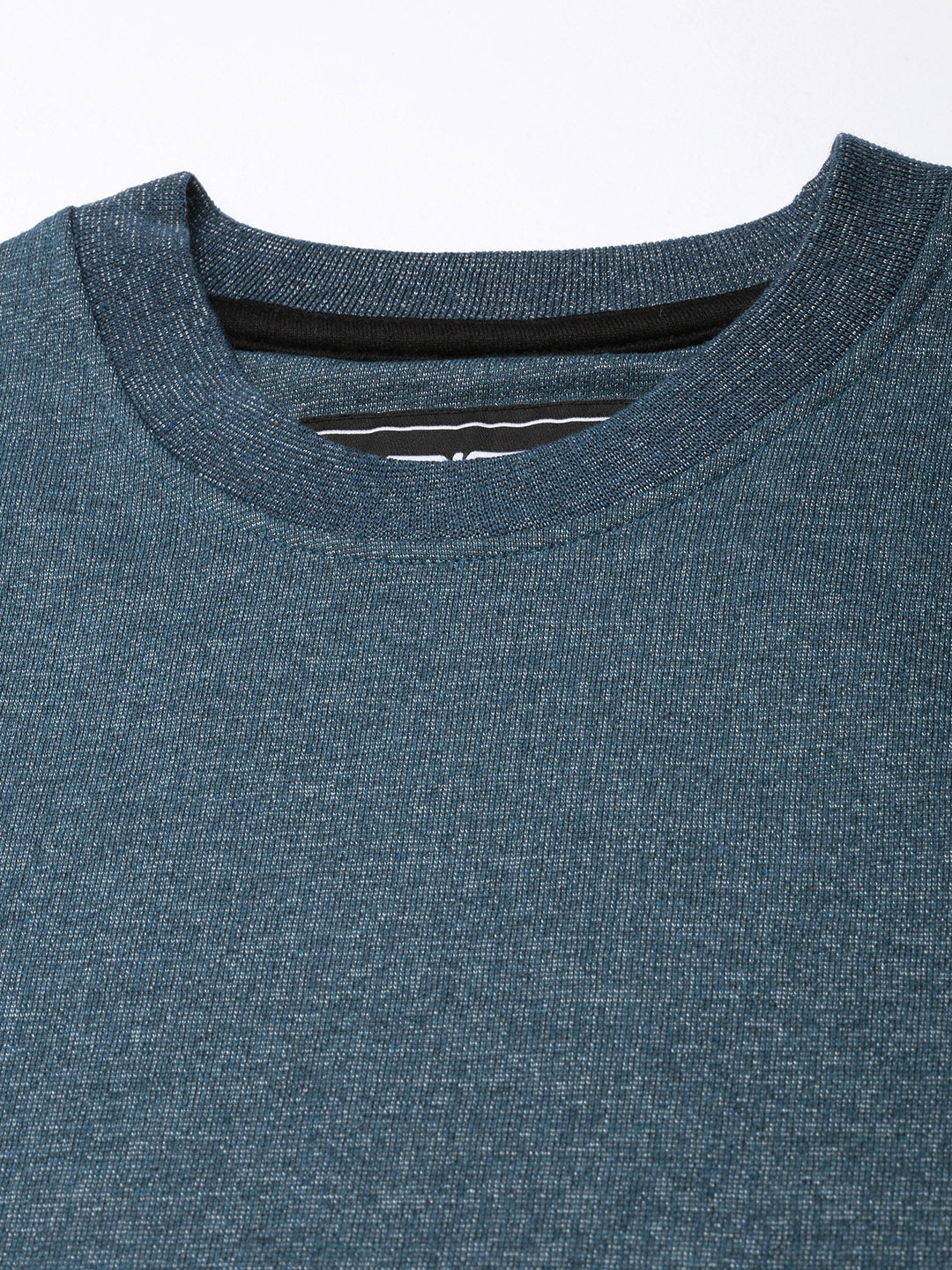 Men Teal Solid Sweatshirt