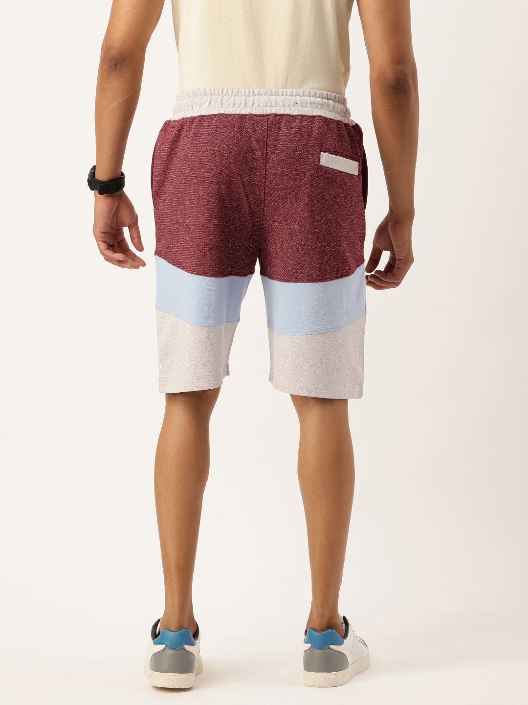 Men Winestu Casual Terry Cut & Sew Shorts