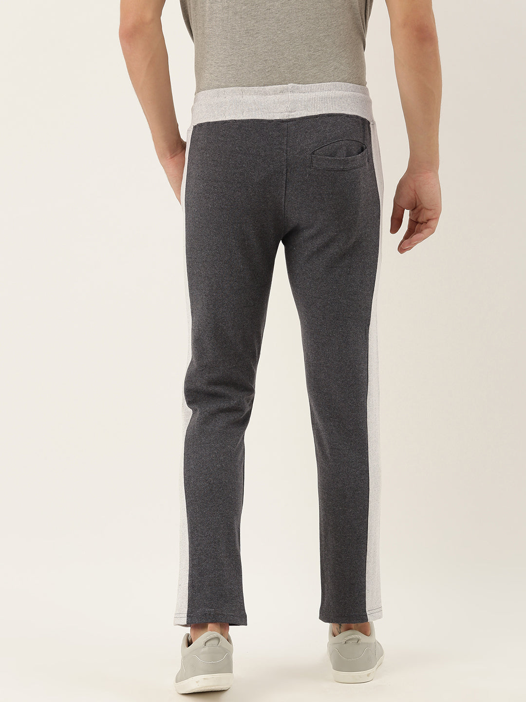 Men Melange Solid Side panel Track Pants